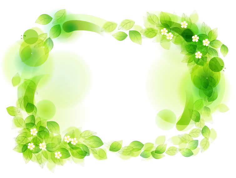 free vector Green Floral Frame Vector Illustration